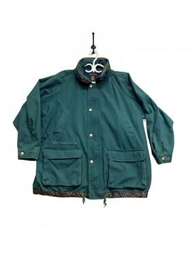Vintage 90's Izod Club Green Outdoor Chore Jacket with Multiple Pockets Mens XL
